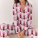 Dr Pepper Coquette With Cherries Satin Pajamas Set