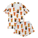 Dr Pepper Halloween Satin Pajama Set For Women