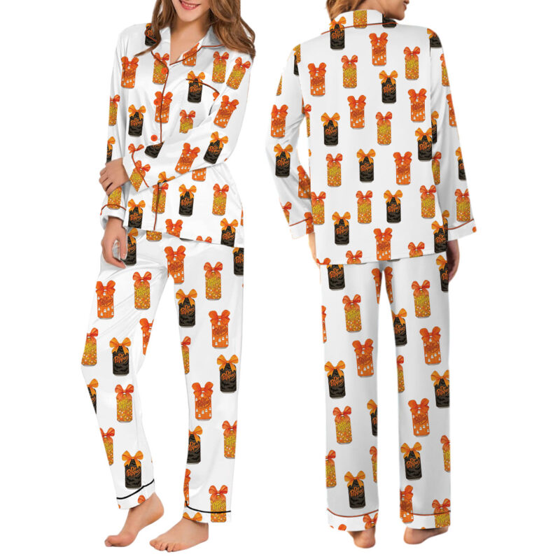 Dr Pepper Halloween Satin Pajama Set For Women