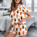 Dr Pepper Halloween Satin Pajama Set For Women