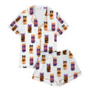 Dr Pepper Halloween Satin Pajamas Set For Women