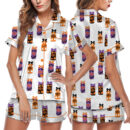 Dr Pepper Halloween Satin Pajamas Set For Women