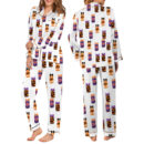 Dr Pepper Halloween Satin Pajamas Set For Women