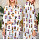 Dr Pepper Halloween Satin Pajamas Set For Women