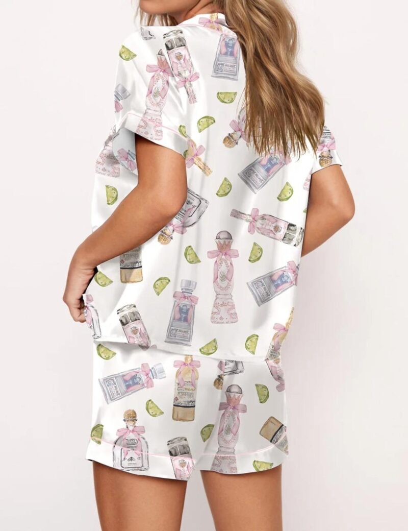 Drink Mexico Silk Satin Pajama Set For Women