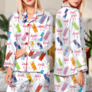 Energy Drink Coquette Bow Satin Pajama Set