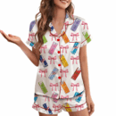 Energy Drink Coquette Bow Satin Pajama Set