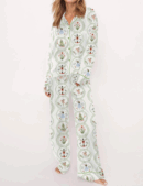 Fancy Nutcracker Silk Satin Pajama Set For Women