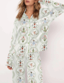 Fancy Nutcracker Silk Satin Pajama Set For Women