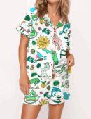 Florida Hand Silk Satin Pajama Set For Women