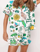 Florida Hand Silk Satin Pajama Set For Women