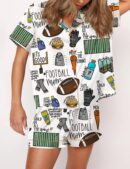 Football Mom Silk Satin Pajama Set