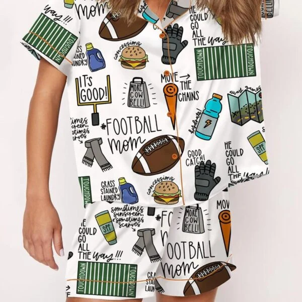 Football Mom Silk Satin Pajama Set