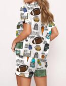 Football Mom Silk Satin Pajama Set