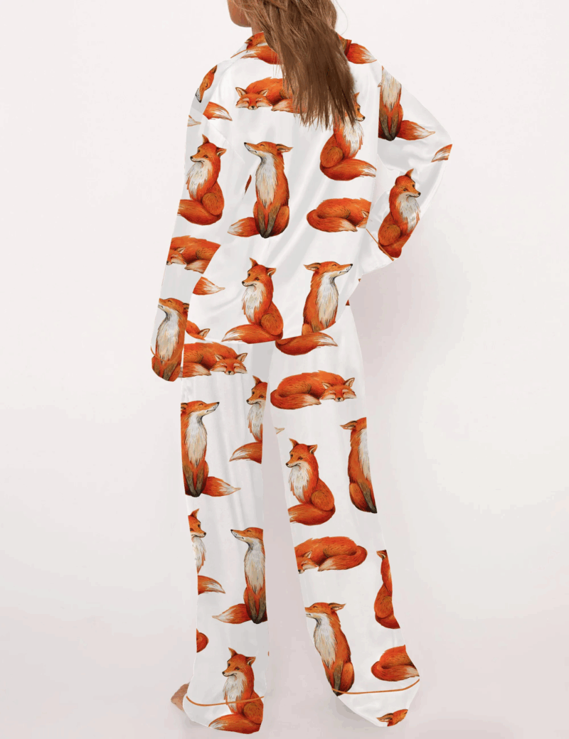 Fox Silk Satin Pajama Set For Women
