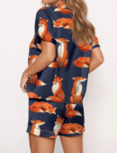 Fox Silk Satin Pajama Set For Women