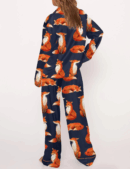 Fox Silk Satin Pajama Set For Women