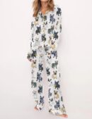 French Bulldog Silk Pajama Set For Women