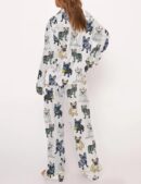 French Bulldog Silk Pajama Set For Women