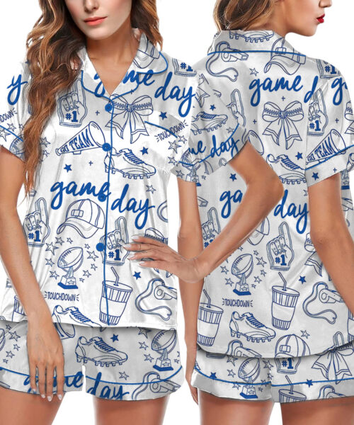 Game Day Loungewear Satin Pajamas Set