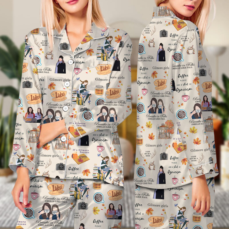 Gilmore Girls Satin Pajamas Set For Women