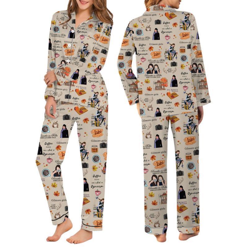 Gilmore Girls Satin Pajamas Set For Women