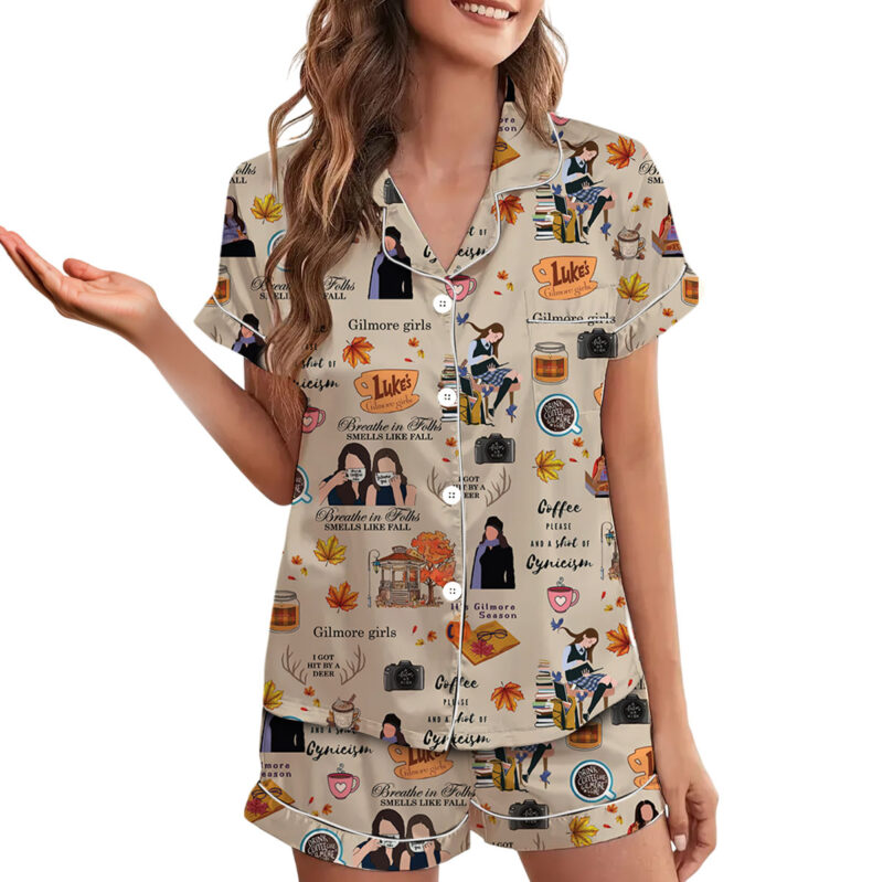 Gilmore Girls Satin Pajamas Set For Women