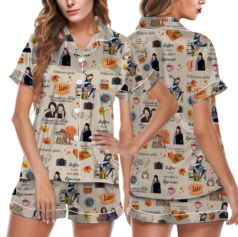 Gilmore Girls Satin Pajamas Set For Women