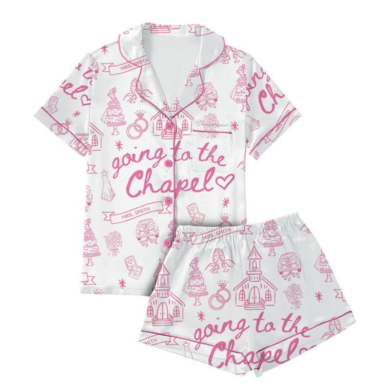 Going To The Chapel Satin Pajamas Set For Women