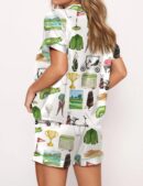 Golf Watercolor Silk Satin Pajama Set