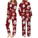 Halloween Dr.pepper Satin Pajamas Set For Women