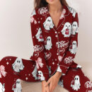 Halloween Dr.pepper Satin Pajamas Set For Women
