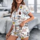 Hamilton Musical Satin Pajamas Set For Women