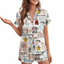 Hamilton Musical Satin Pajamas Set For Women