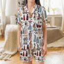 Hamilton Musical Silk Satin Pajamas Set For Women