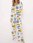 Hanukkah Silk Satin Pajama Set For Women