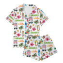 Hawaii Planner Satin Pajama Set For Women