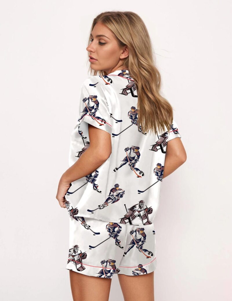 Hockey Silk Satin Pajama Set For Women