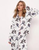 Hockey Silk Satin Pajama Set For Women