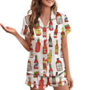 Hot Sauce Silky Satin Pajama Set For Women