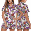 Kpop Movie Ramyeon Satin Pajamas Set For Women