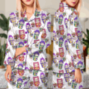 Kpop Movie Ramyeon Satin Pajamas Set For Women
