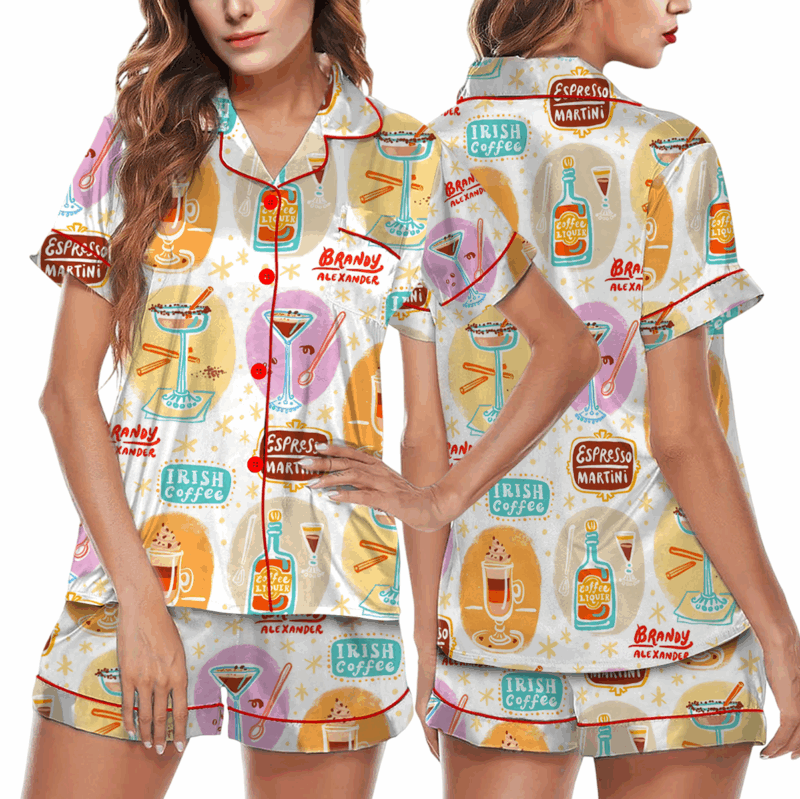Irish Coffee Satin Pajamas Set For Women
