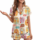 Irish Coffee Satin Pajamas Set For Women