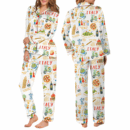Italian Vacation Silky Satin Pajama Set For Women