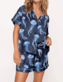 Jellyfish Silk Satin Pajama Set For Women
