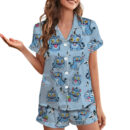 Kpop Movie Tiger Satin Pajamas Set For Women