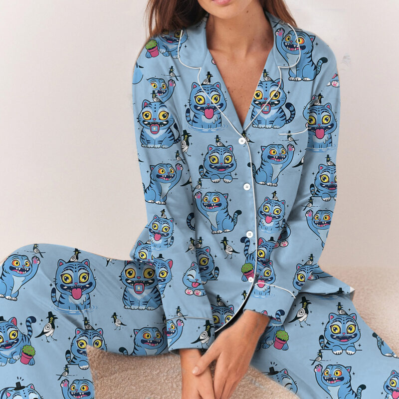 Kpop Movie Tiger Satin Pajamas Set For Women