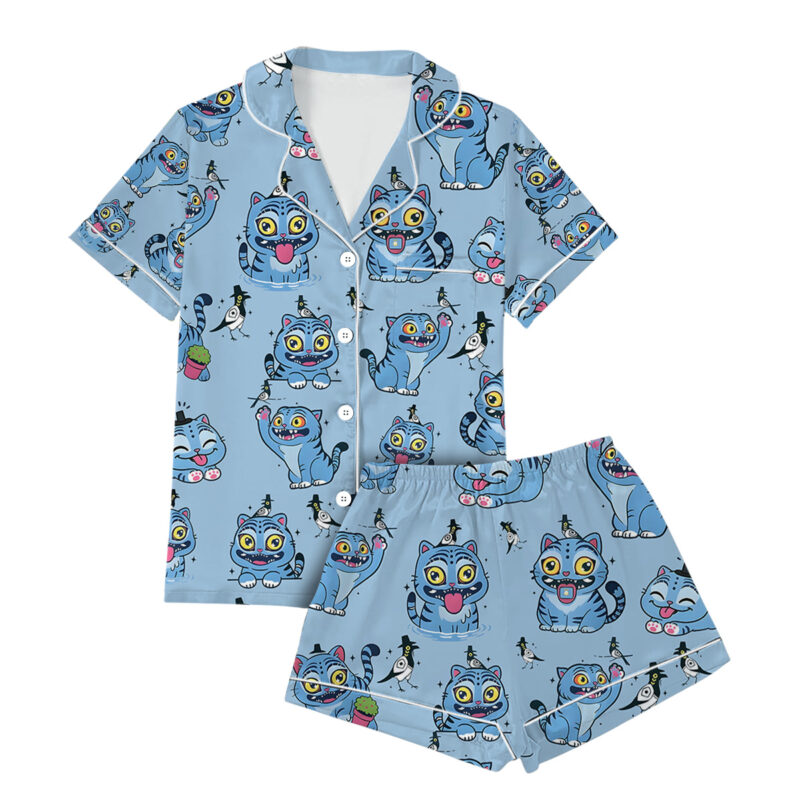 Kpop Movie Tiger Satin Pajamas Set For Women