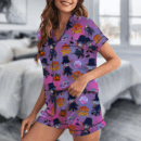 Kpop Movie Halloween Satin Pajamas Set For Women